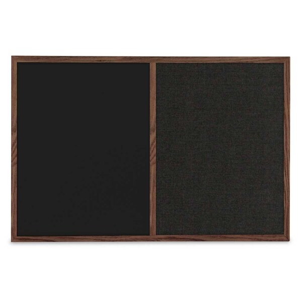 Slim Style Indoor Enclosed Corkboard, 30", UV503SCH-SATIN-BUFF